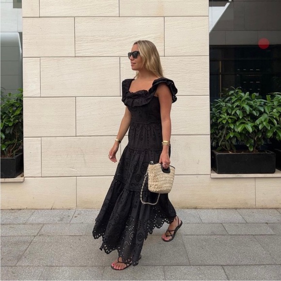 ZARA NWT BLOGGERS FAV EMBROIDERED MIDI DRESS 🌸 - Picture 3 of 11